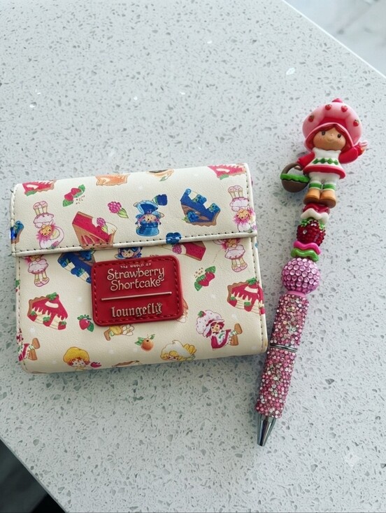 Loungefly Other - Loungefly x Strawberry Shortcake Pink Character Wallet And Pen